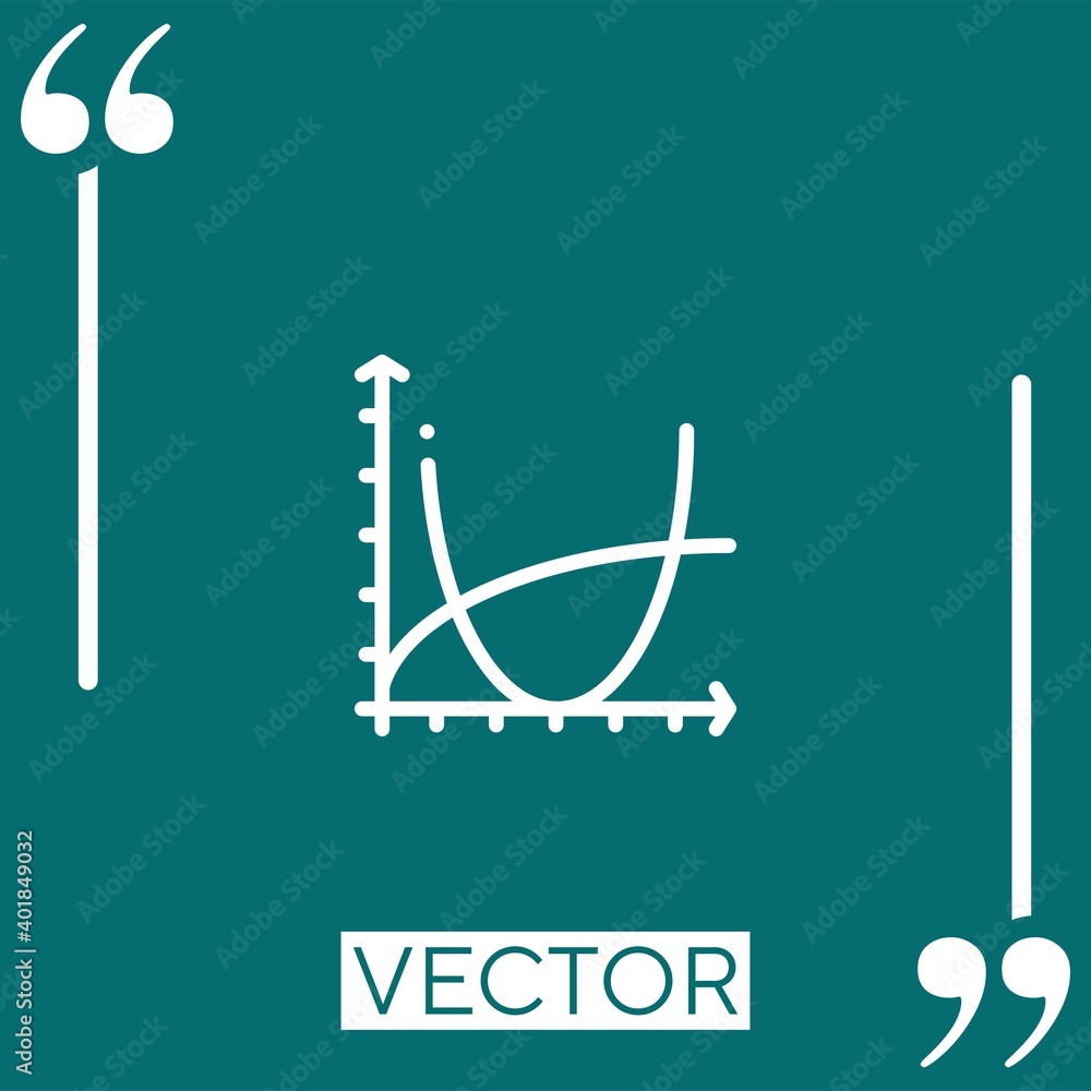 Poster line chart vector icon linear icon. editable stroked line