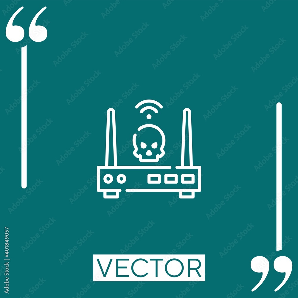 Aufkleber modem vector icon linear icon. editable stroked line