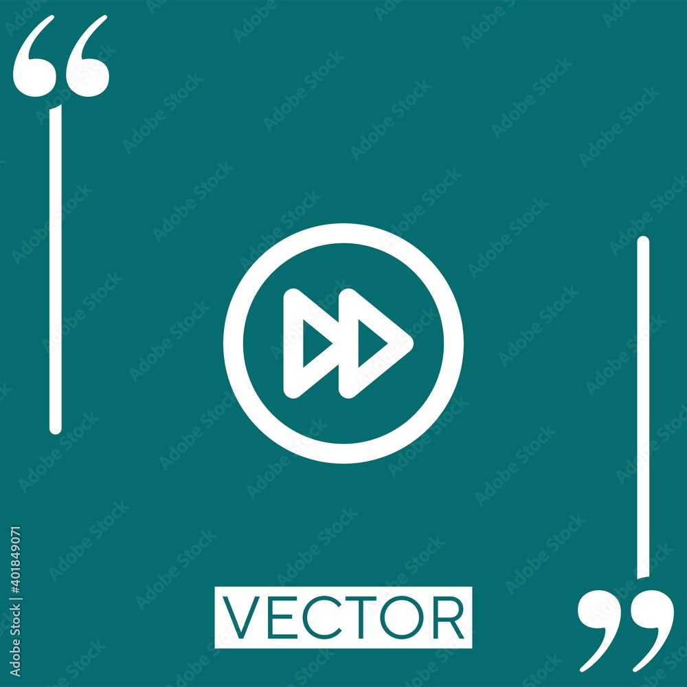 Poster next vector icon linear icon. editable stroked line
