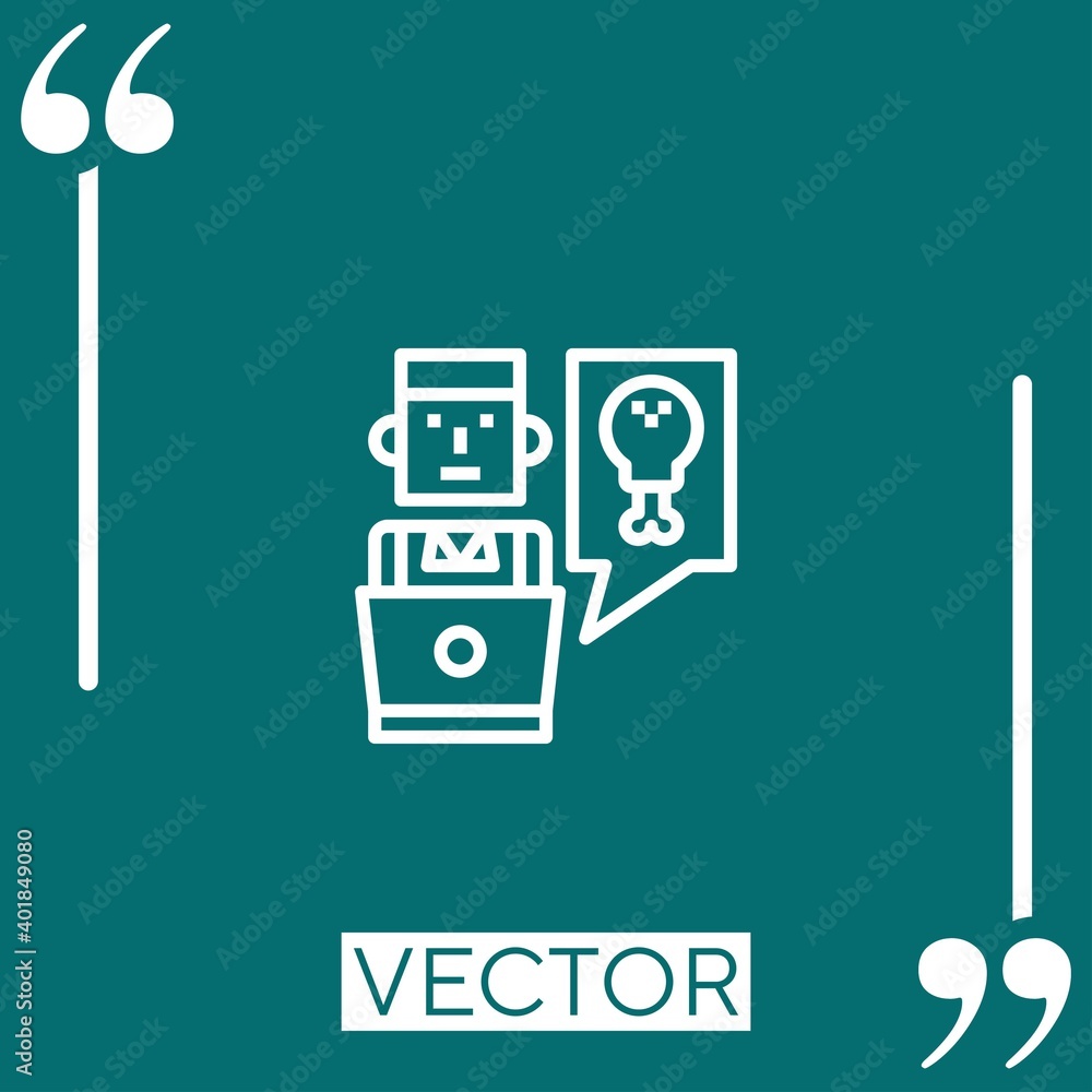 Poster order vector icon linear icon. editable stroked line