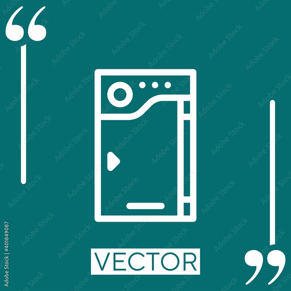 Poster pokedex vector icon linear icon. editable stroked line