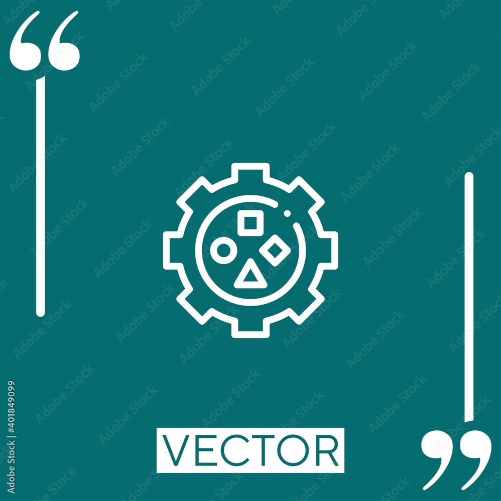 Poster problem solving vector icon linear icon. editable stroked line
