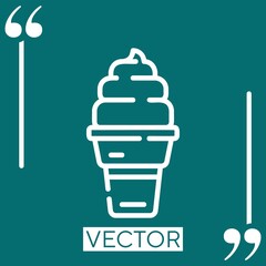 ice cream vector icon Linear icon. Editable stroked line