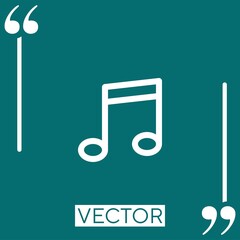 music vector icon Linear icon. Editable stroked line