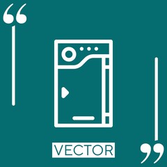 pokedex vector icon Linear icon. Editable stroked line