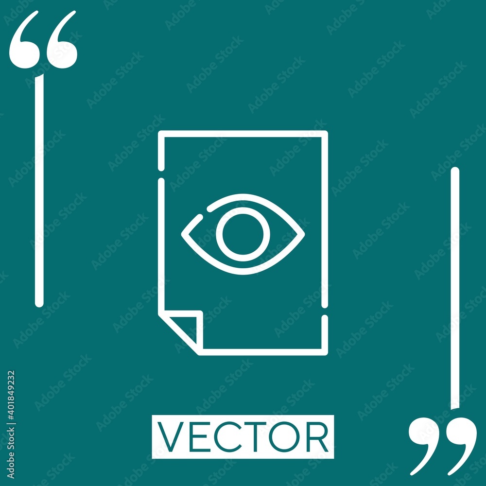 Poster visibility vector icon linear icon. editable stroked line
