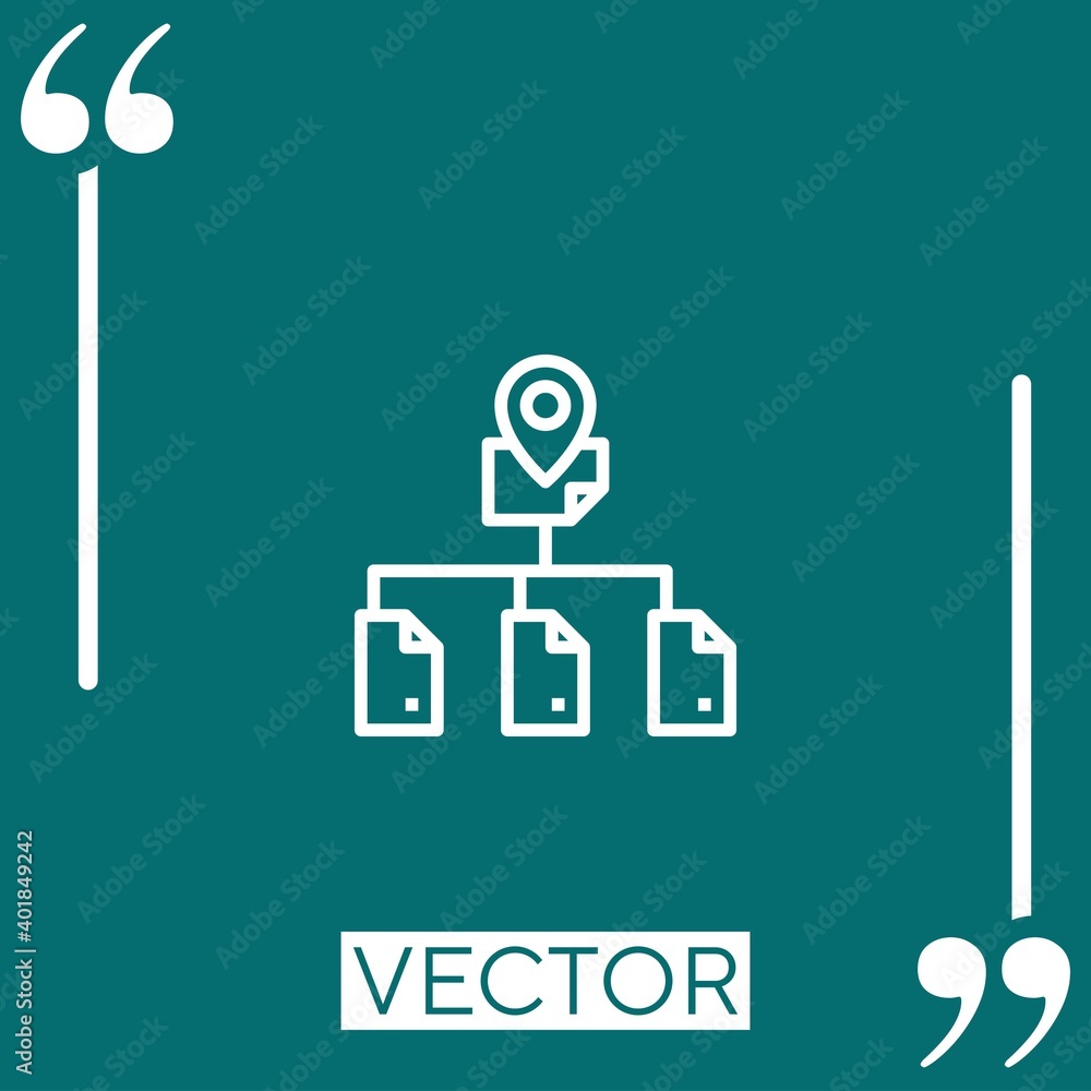 Poster web vector icon linear icon. editable stroked line