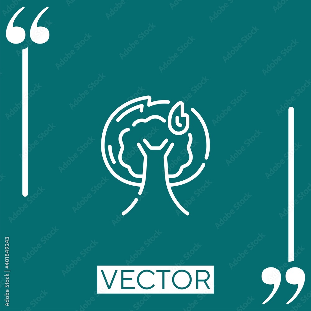 Poster wildfire vector icon linear icon. editable stroked line