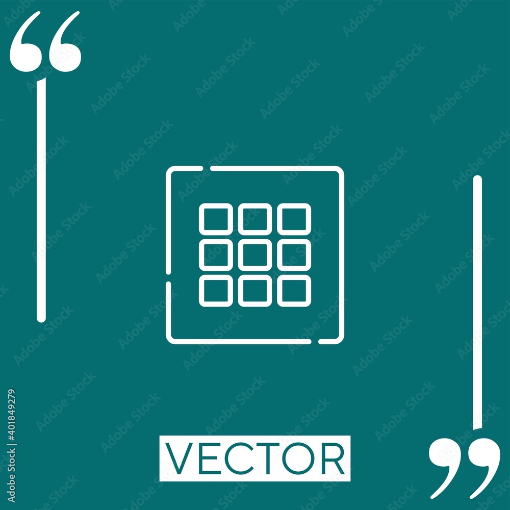 Poster app vector icon linear icon. editable stroked line