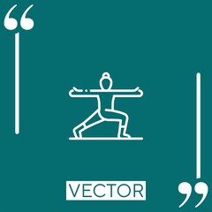 yoga vector icon Linear icon. Editable stroked line
