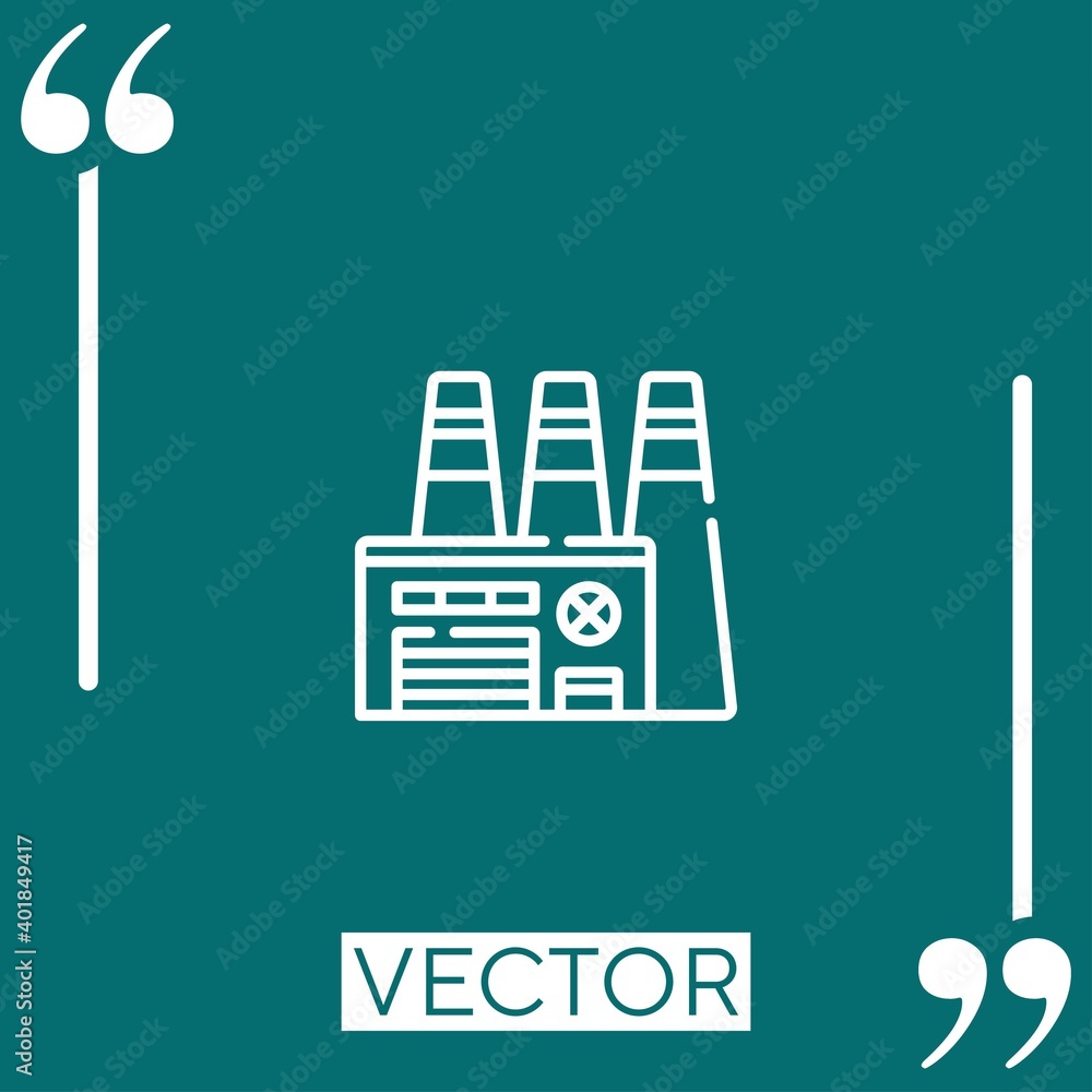 Poster factory vector icon linear icon. editable stroked line