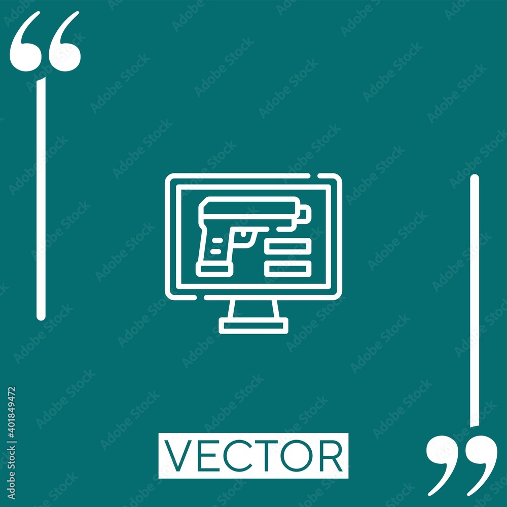Poster hijack vector icon linear icon. editable stroked line