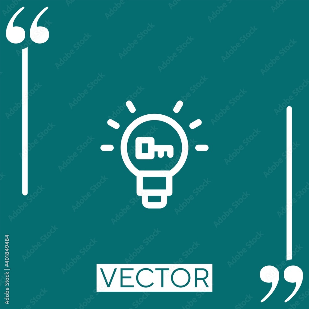 Poster idea vector icon linear icon. editable stroked line