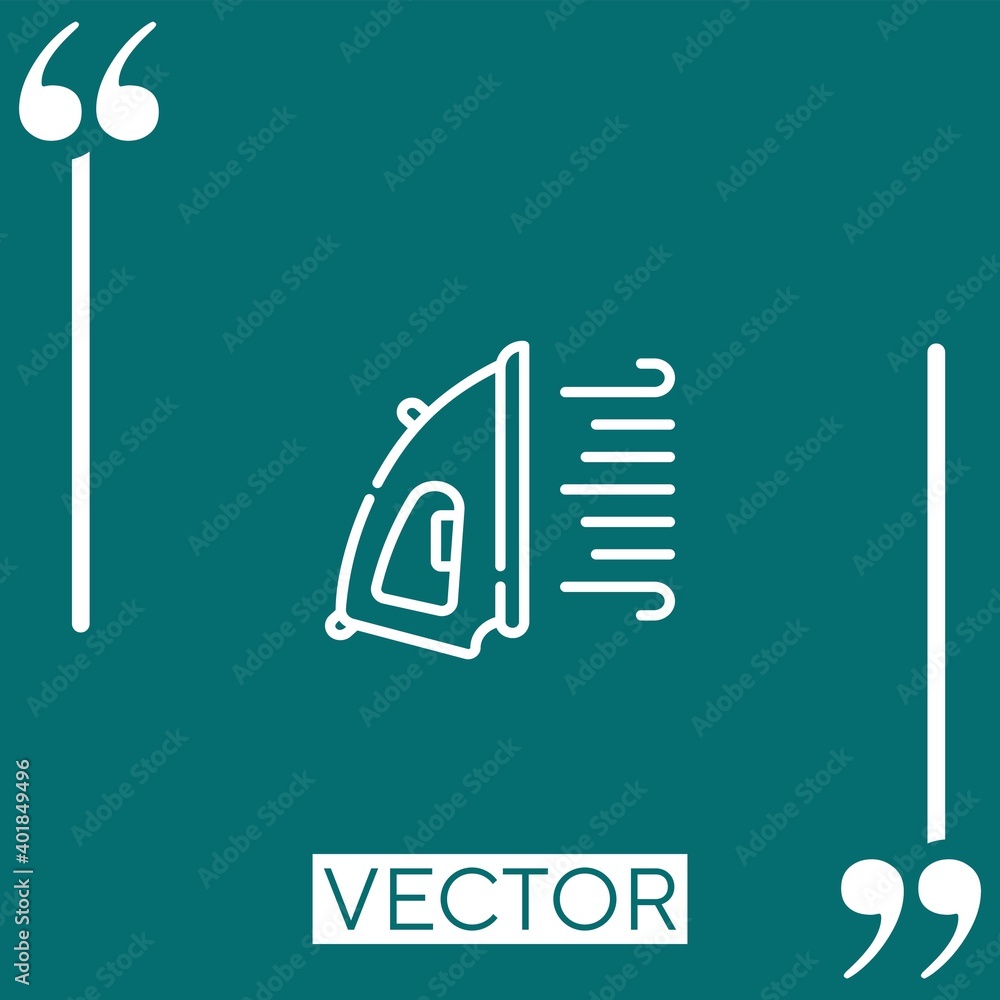Poster iron vector icon linear icon. editable stroked line