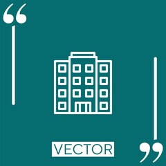 hotel vector icon Linear icon. Editable stroked line