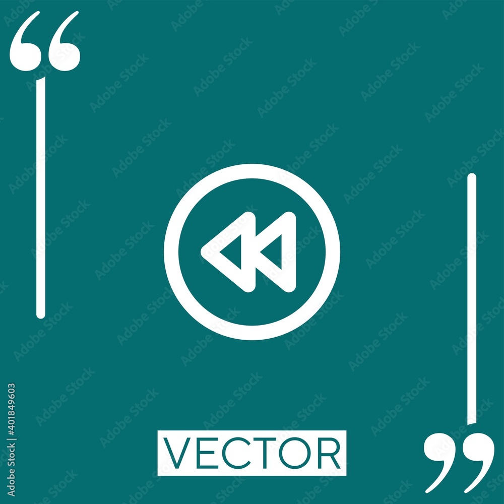 Poster previous vector icon linear icon. editable stroked line