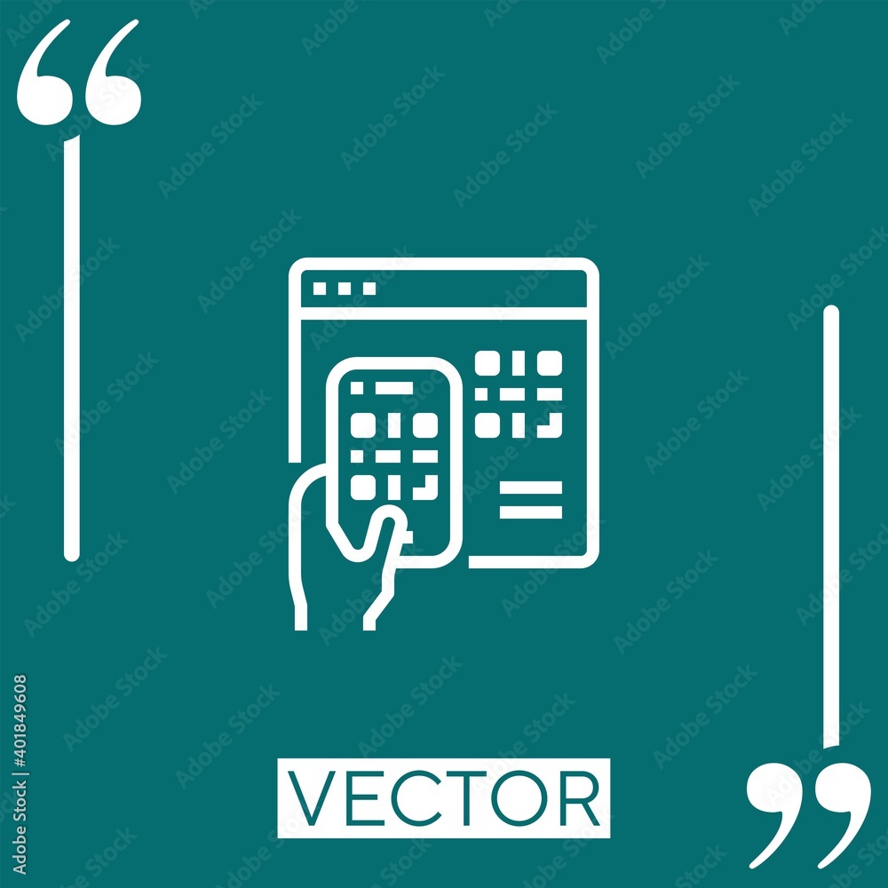 Poster qr code vector icon linear icon. editable stroked line
