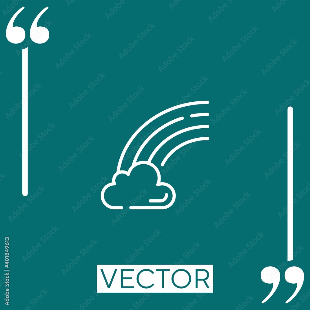 Poster rainbow vector icon linear icon. editable stroked line