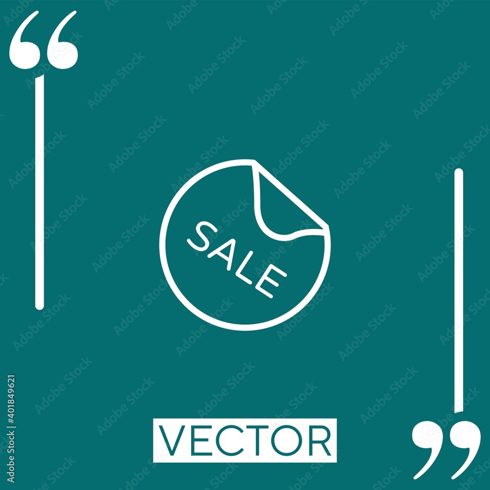 Poster sales vector icon linear icon. editable stroked line
