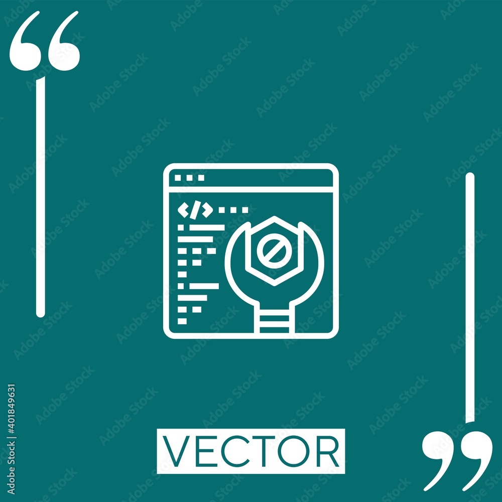 Poster settings vector icon linear icon. editable stroked line