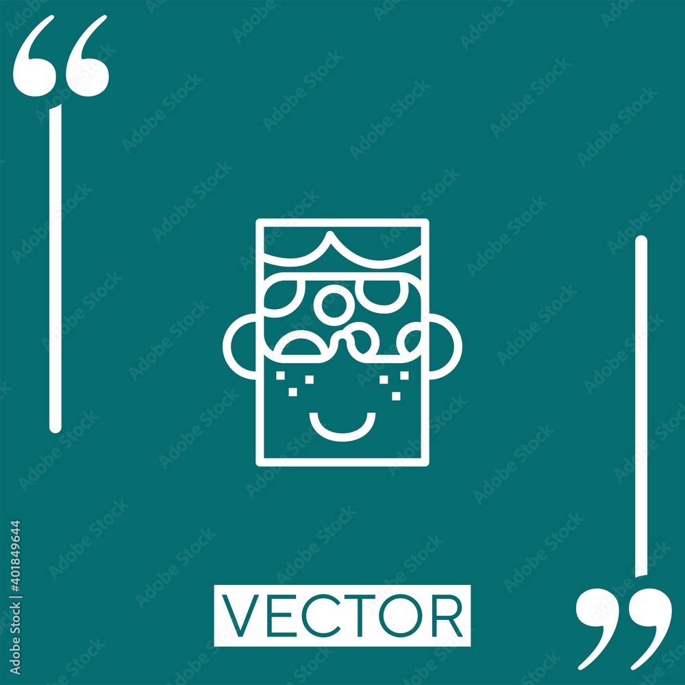 Poster sleep mask vector icon linear icon. editable stroked line