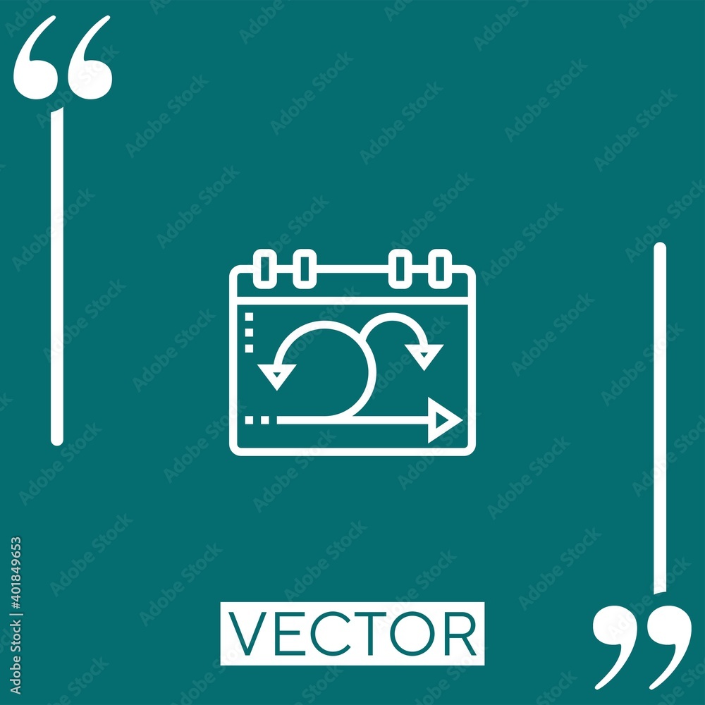 Poster sprint vector icon linear icon. editable stroked line