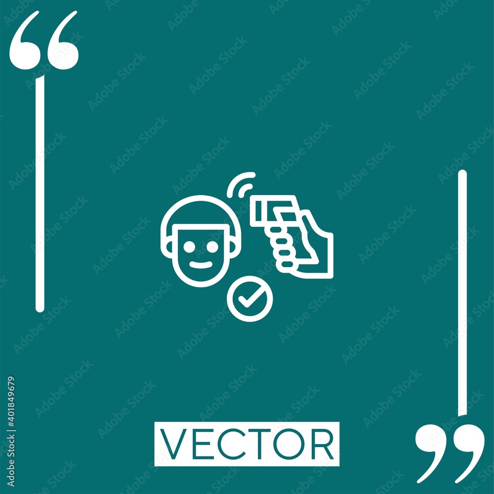 Poster temperature vector icon linear icon. editable stroked line