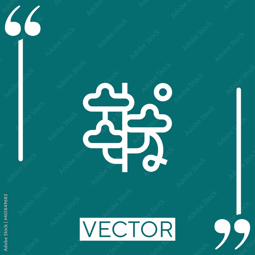 Poster tree vector icon linear icon. editable stroked line