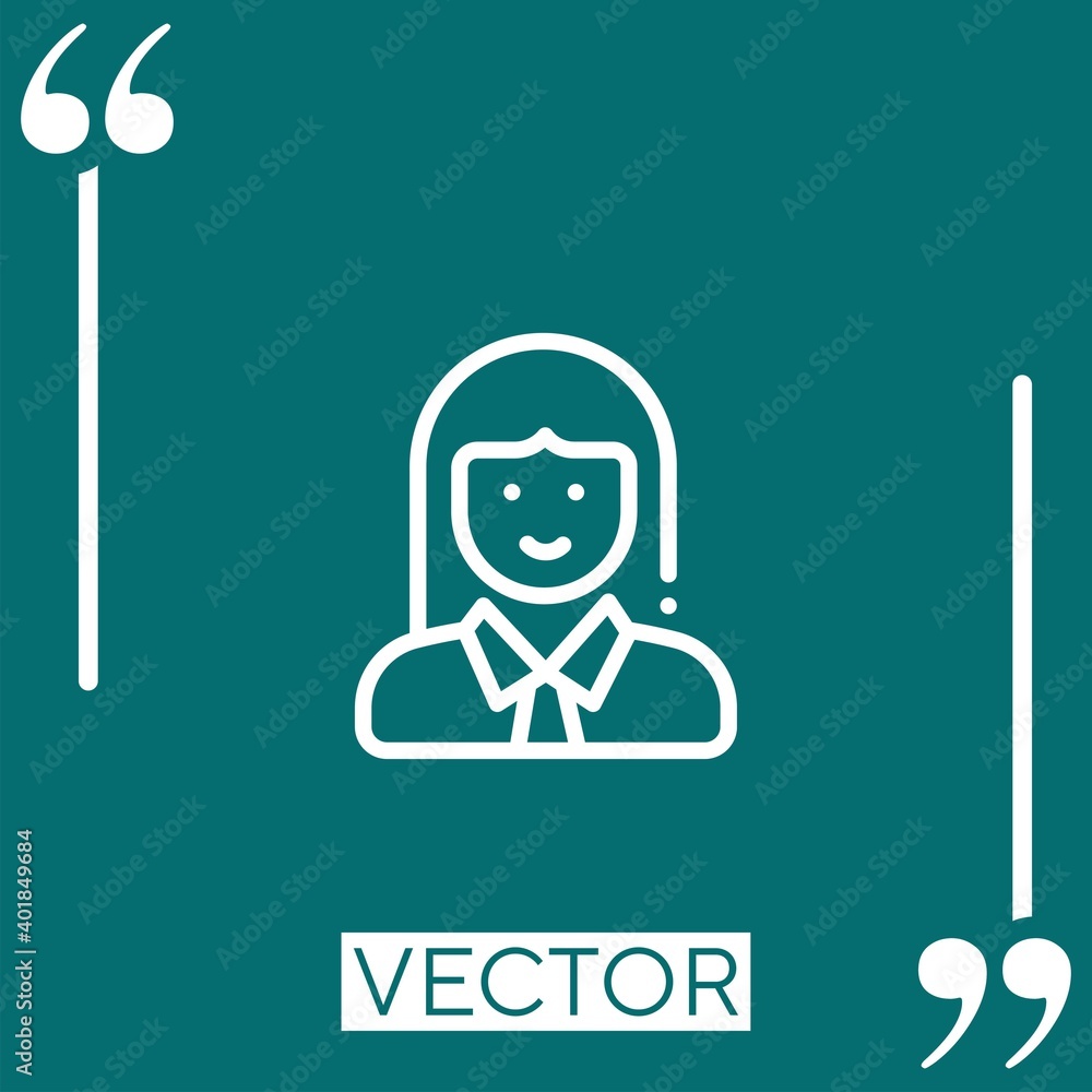 Poster user vector icon linear icon. editable stroked line