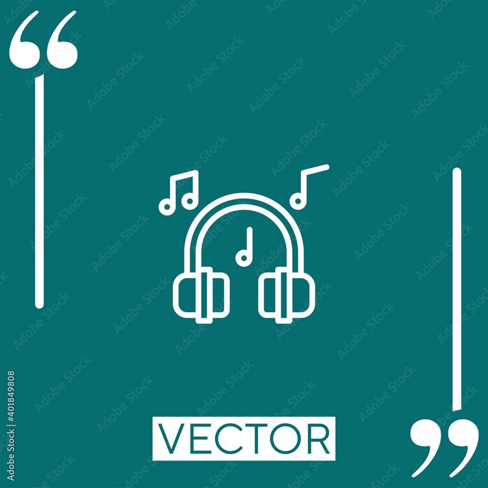 Poster entertainment vector icon linear icon. editable stroked line