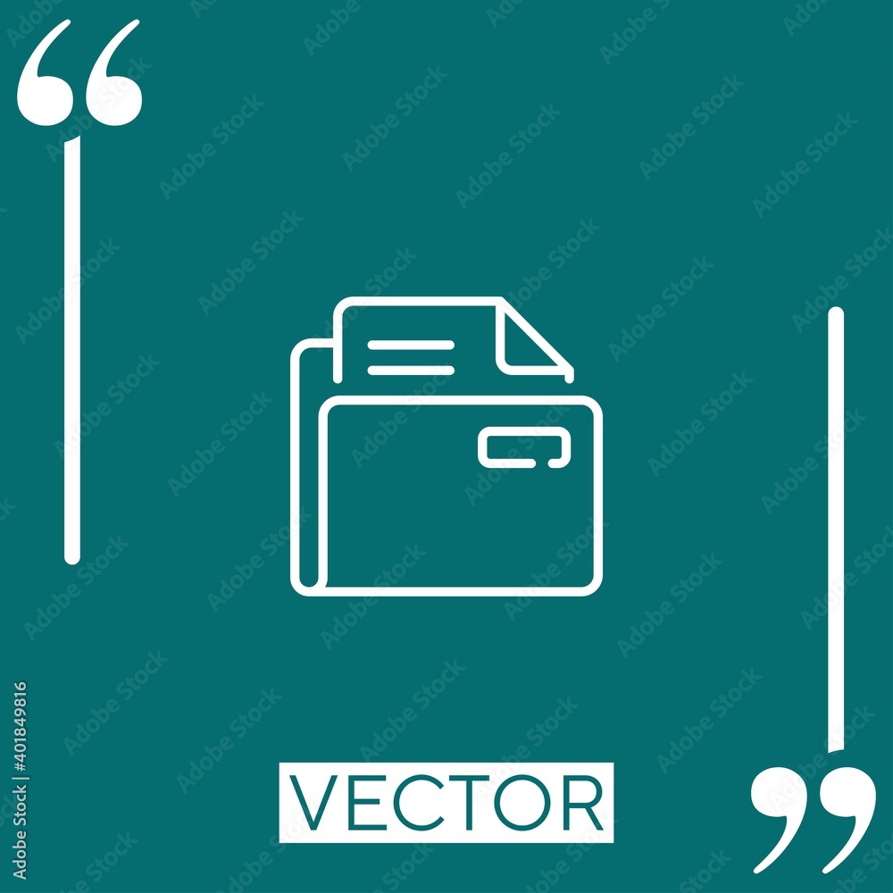 Poster file vector icon linear icon. editable stroked line