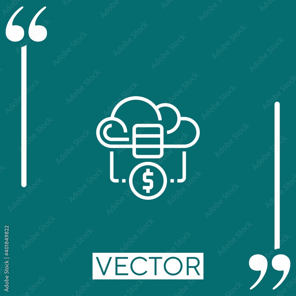 Poster finance vector icon linear icon. editable stroked line