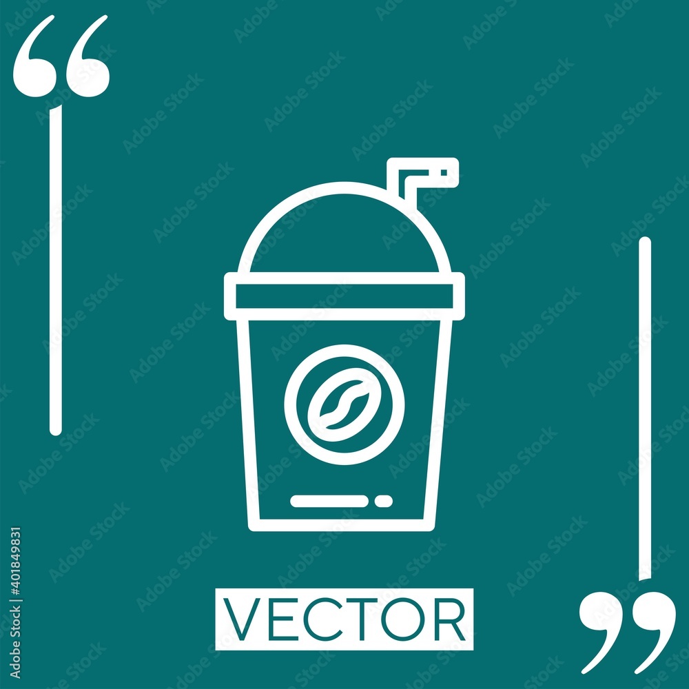 Poster frappe vector icon linear icon. editable stroked line