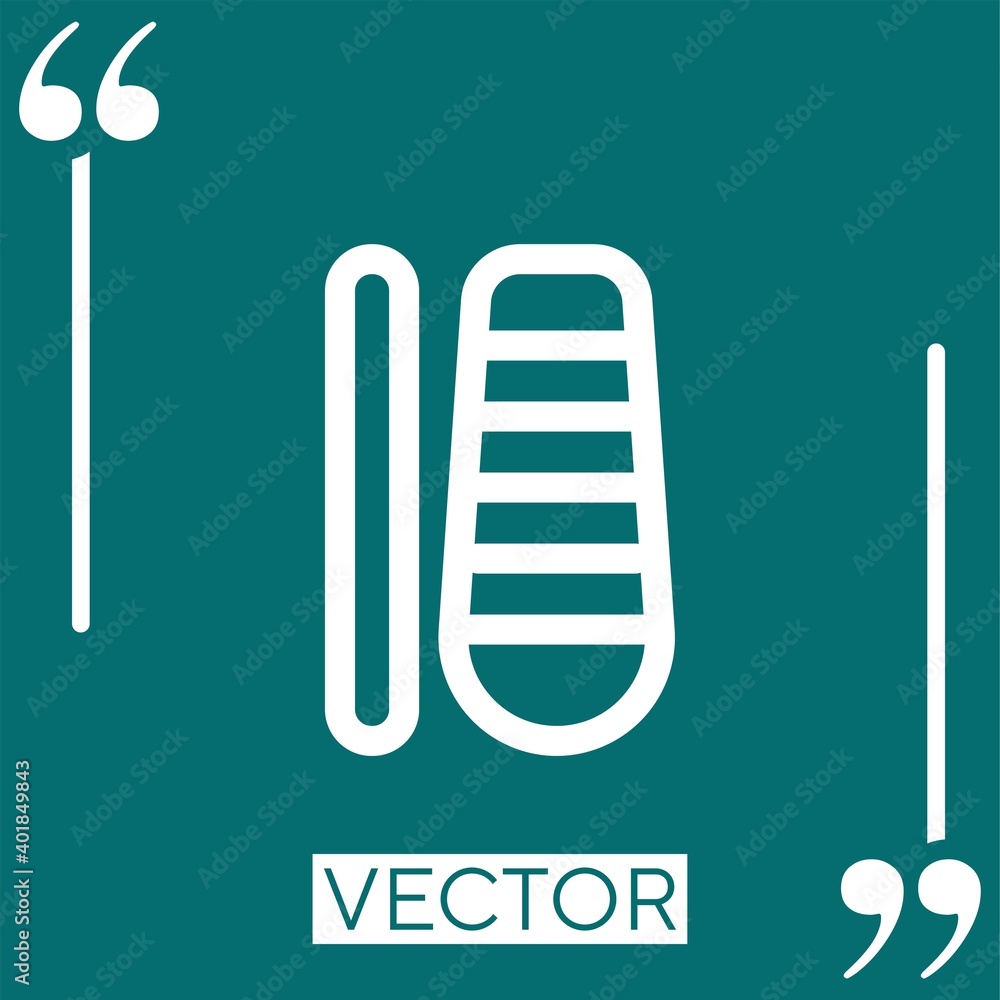 Poster guiro vector icon linear icon. editable stroked line