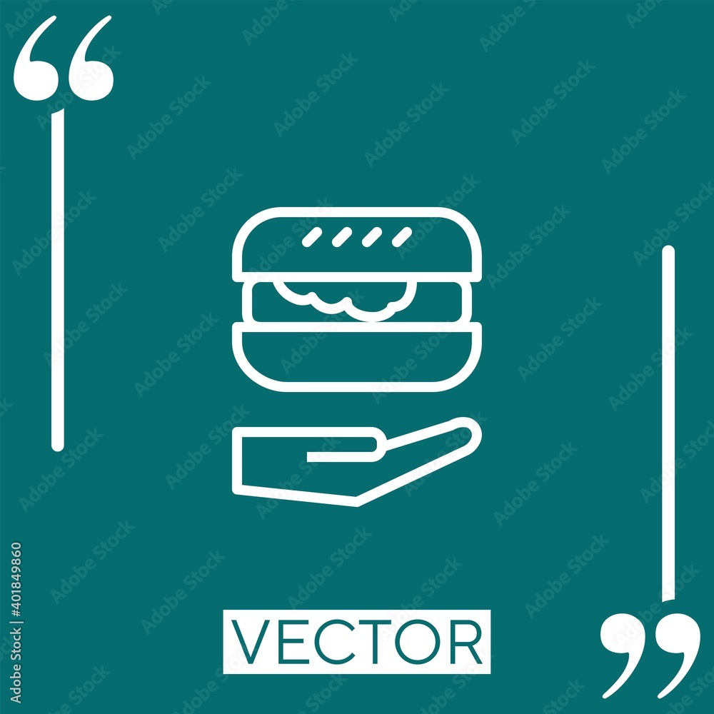 Poster hamburger vector icon linear icon. editable stroked line