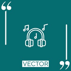 entertainment vector icon Linear icon. Editable stroked line