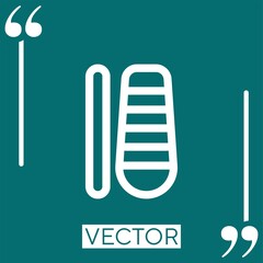 guiro vector icon Linear icon. Editable stroked line