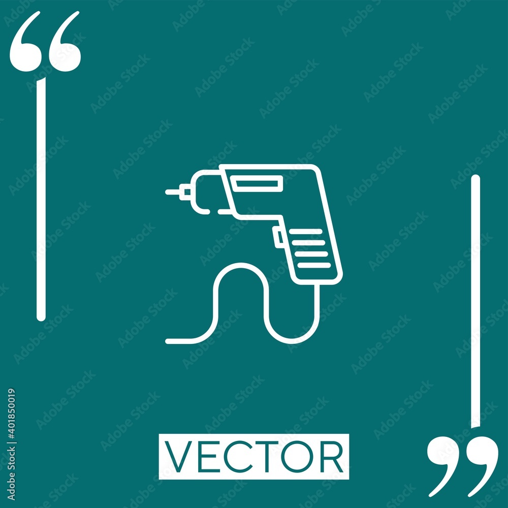 Poster screwdriver vector icon linear icon. editable stroked line