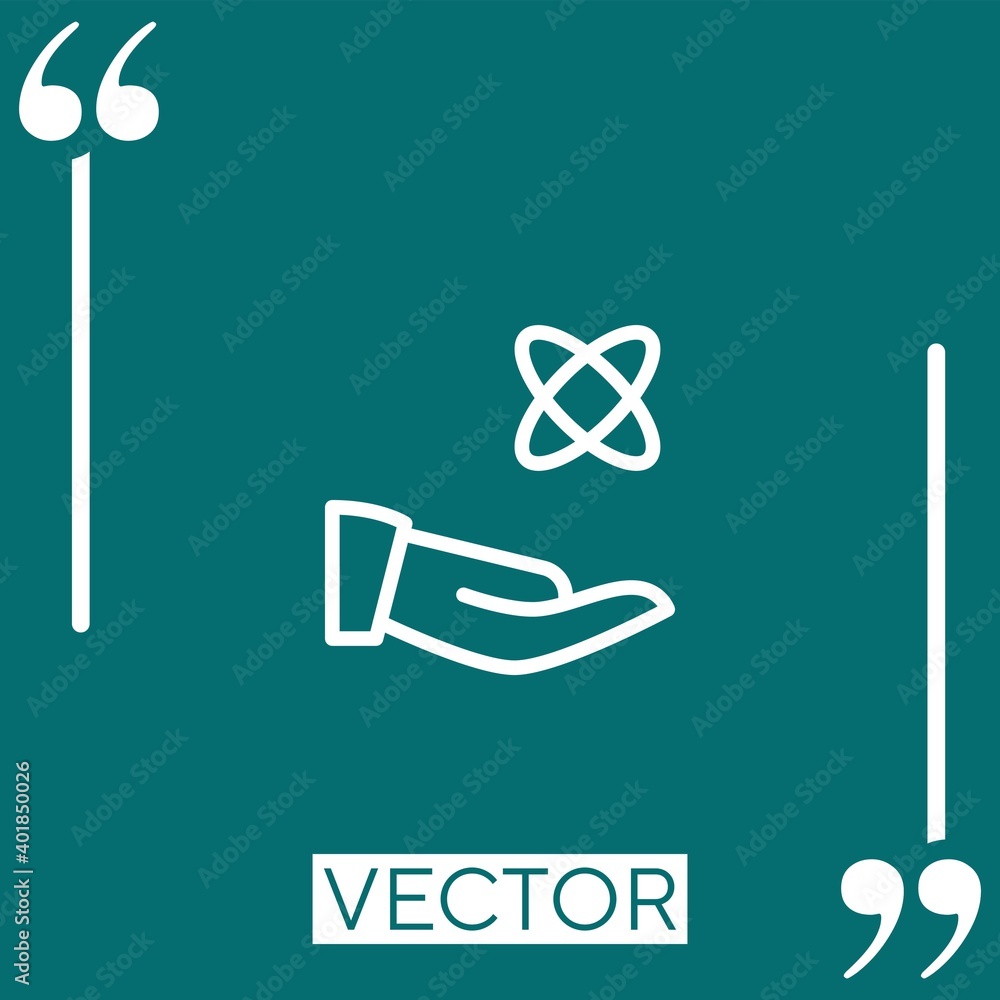 Aufkleber share vector icon linear icon. editable stroked line