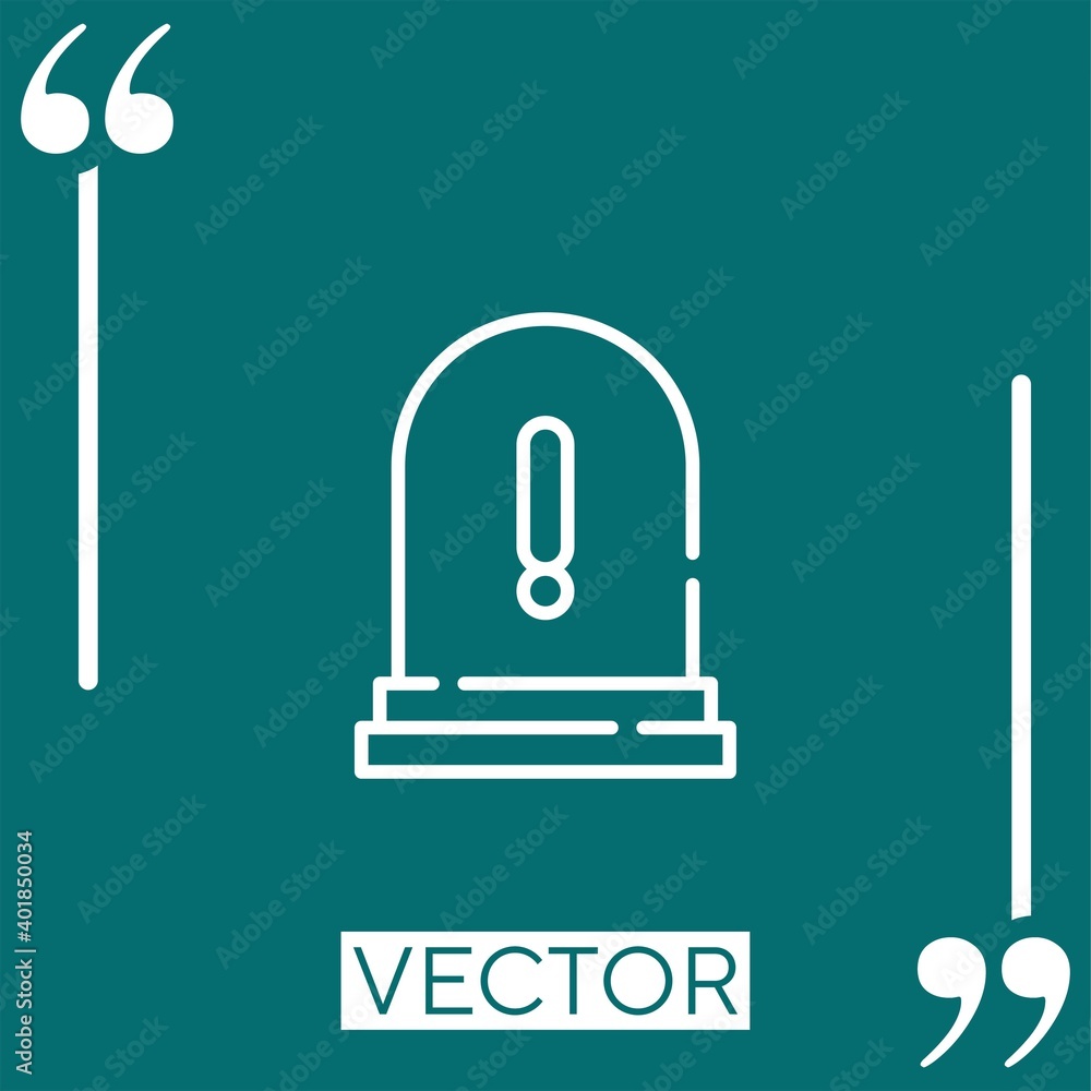 Poster siren vector icon linear icon. editable stroked line
