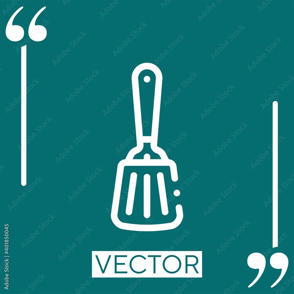 Poster spatula vector icon linear icon. editable stroked line