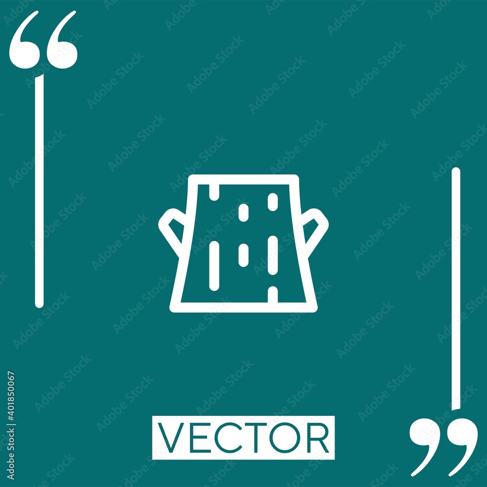 Aufkleber stump vector icon linear icon. editable stroked line