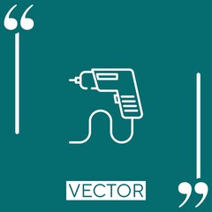 screwdriver vector icon Linear icon. Editable stroked line