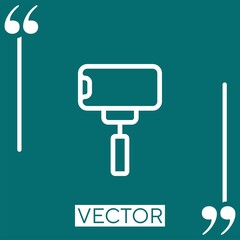smartphone vector icon Linear icon. Editable stroked line