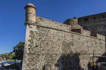 Collioure’s castle (Chateau Royal) built between 1276 and 1344 by counts of Roussillon and kings...
