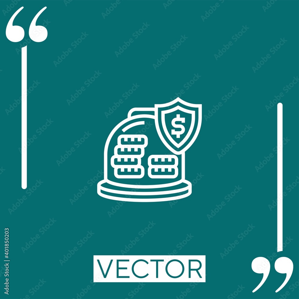 Poster deposit vector icon linear icon. editable stroked line