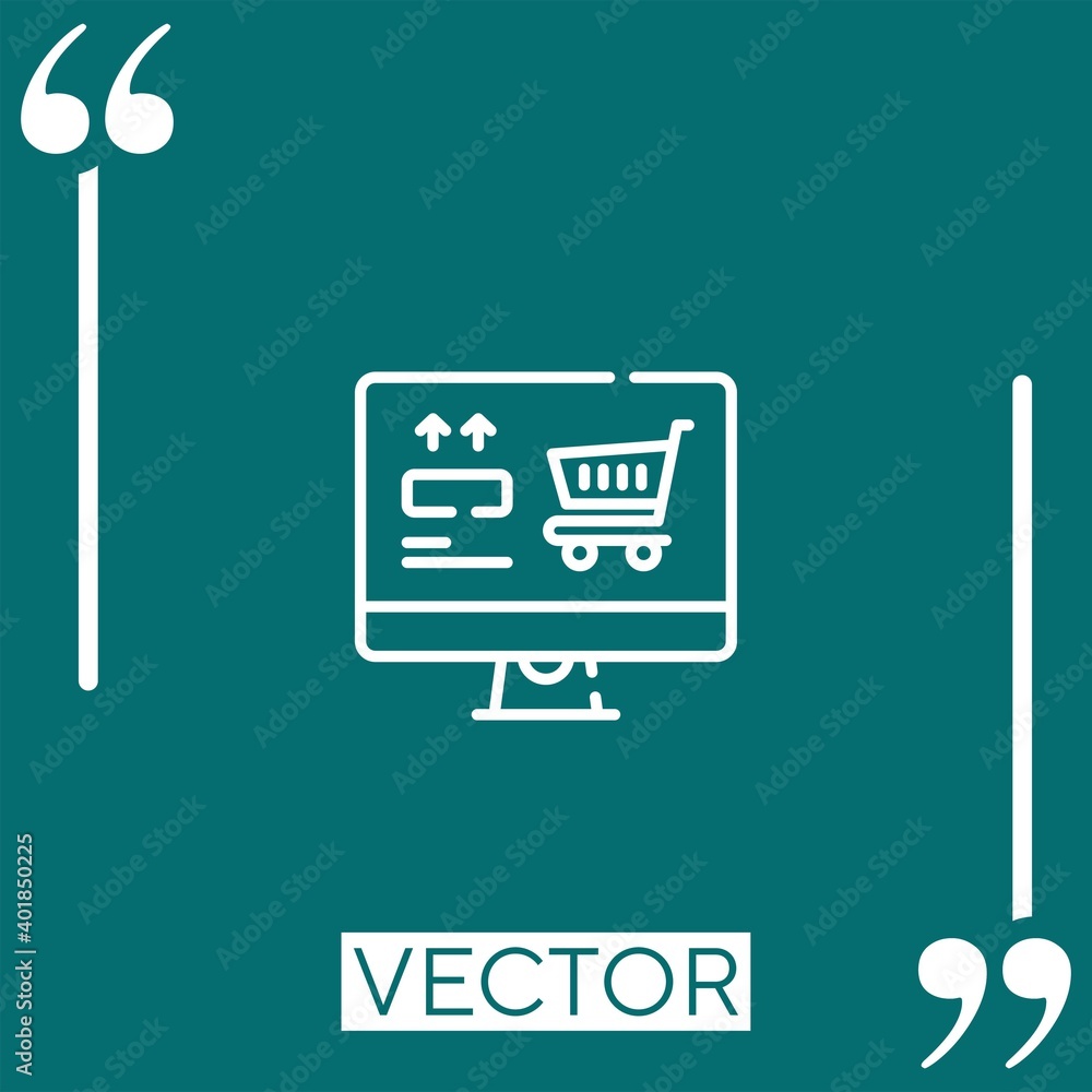 Poster ecommerce vector icon linear icon. editable stroked line
