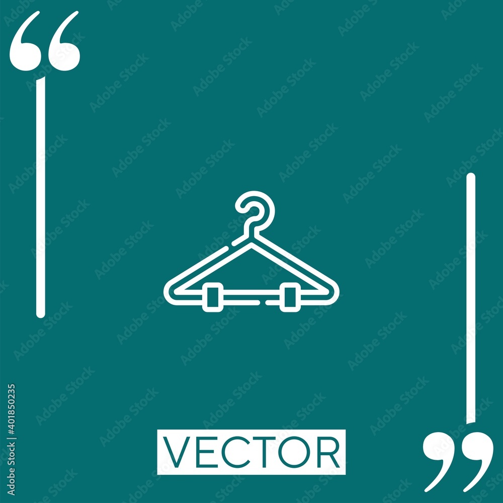 Poster hanger vector icon linear icon. editable stroked line
