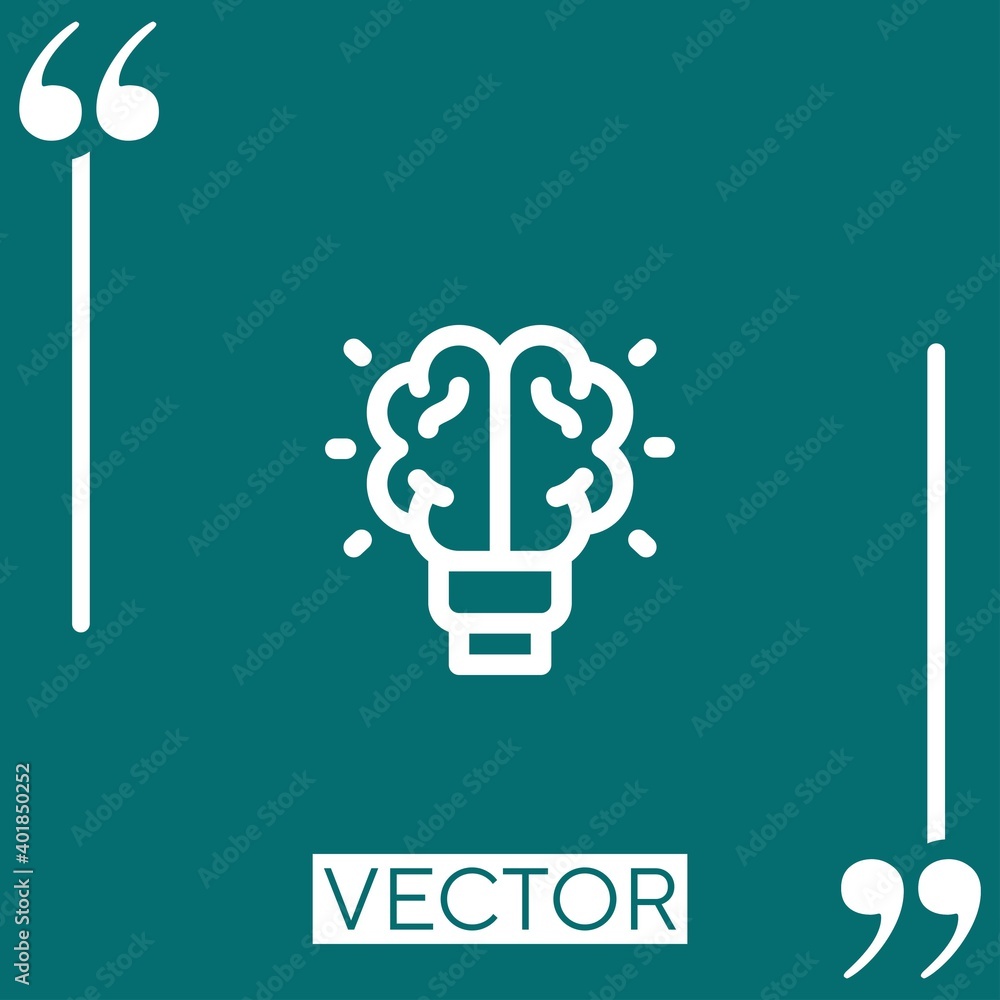 Poster idea vector icon linear icon. editable stroked line