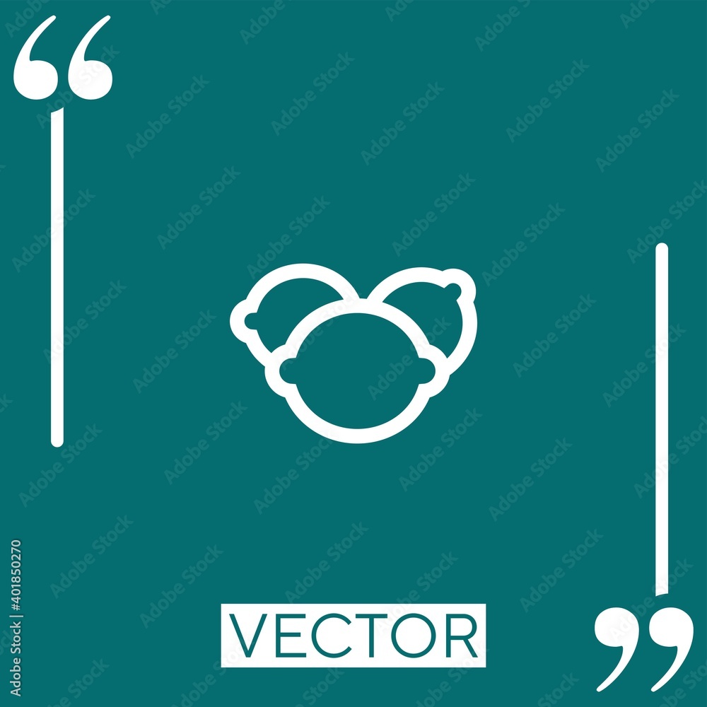 Poster lime vector icon linear icon. editable stroked line
